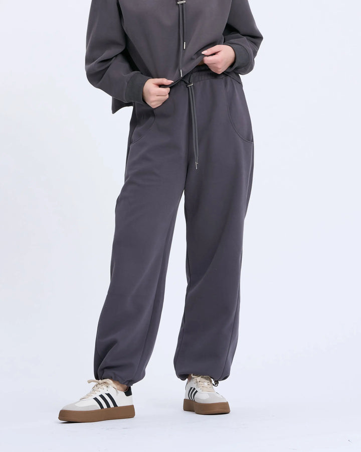 An image of a  Gray-Large 8816 Essential Look Sweatpants by  Mirra Masa