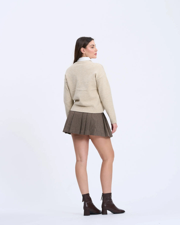 An image of a   8994Q Puppy Love Crewneck Sweater by  Mirra Masa