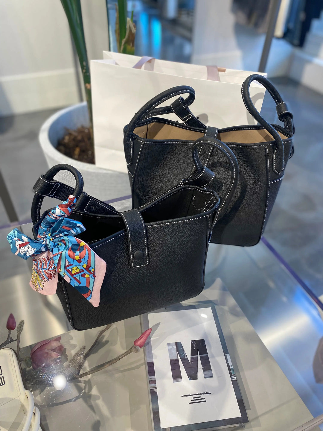 An image of a   9546 Genuine Leather Bucket Shoulder Bag by  Mirra Masa