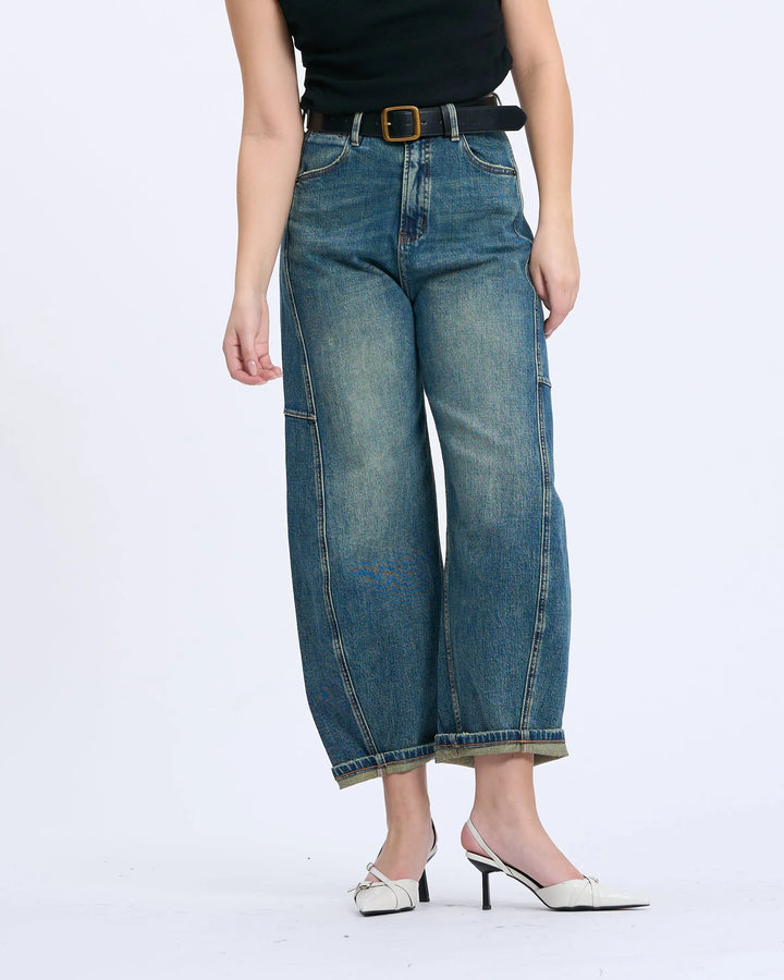 An image of a  Washed-Blue-30 99200 Baggy Fit Jeans by  Mirra Masa