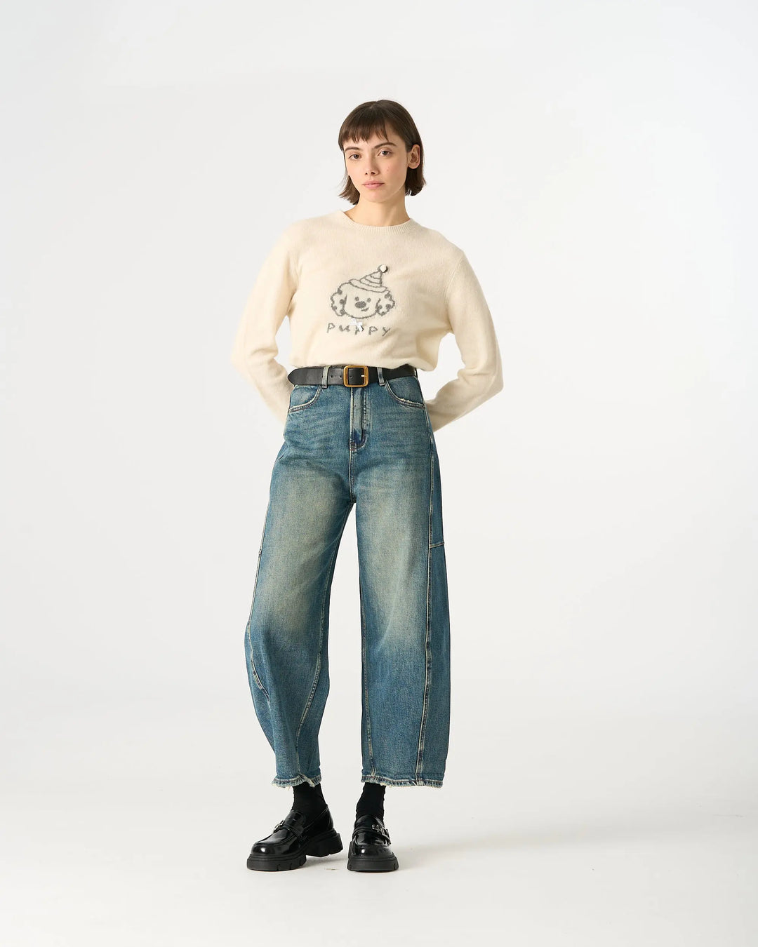 An image of a   99200 Baggy Fit Jeans by  Mirra Masa