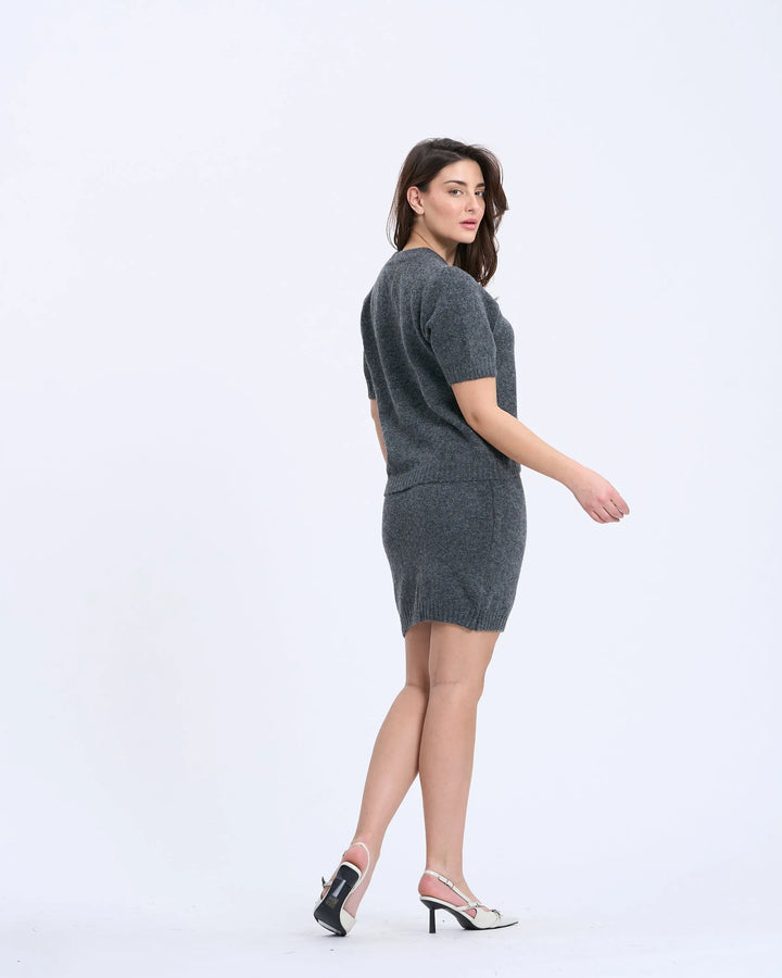 An image of a   9994Q 4-Piece Set Knit Skirt by  Mirra Masa