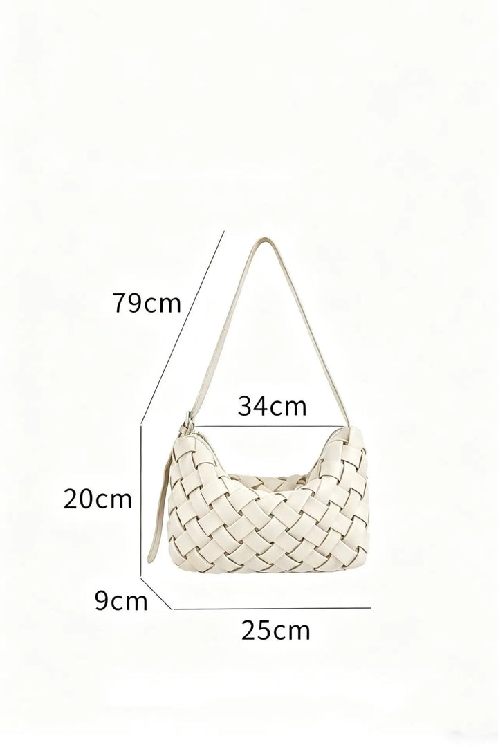 An image of a   B16880 Woven Shoulder Bag by  Mirra Masa