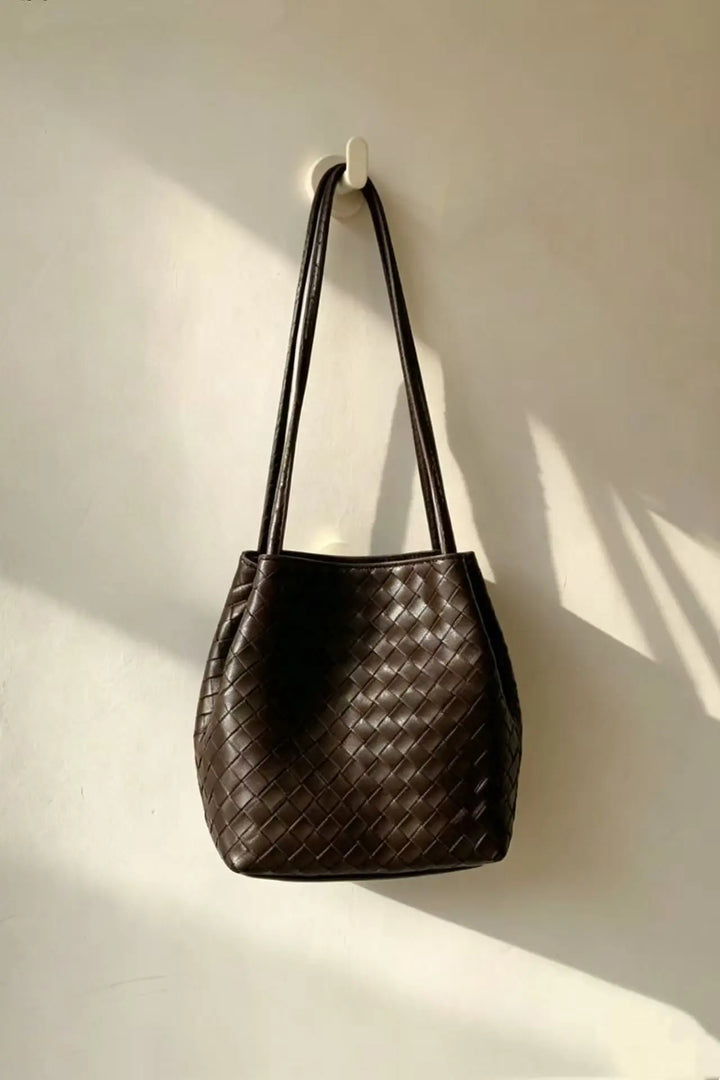 An image of a   B16881 Woven Tote Bag by  Mirra Masa
