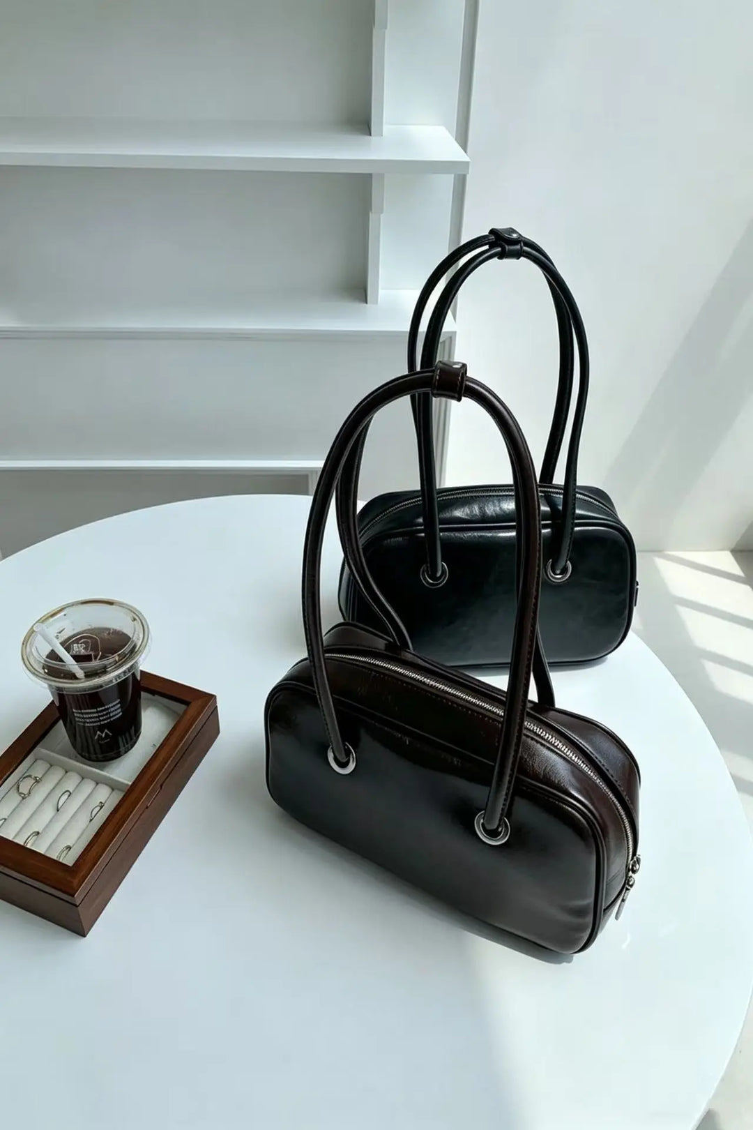 An image of a   B16882 Structured Shoulder Bag by  Mirra Masa