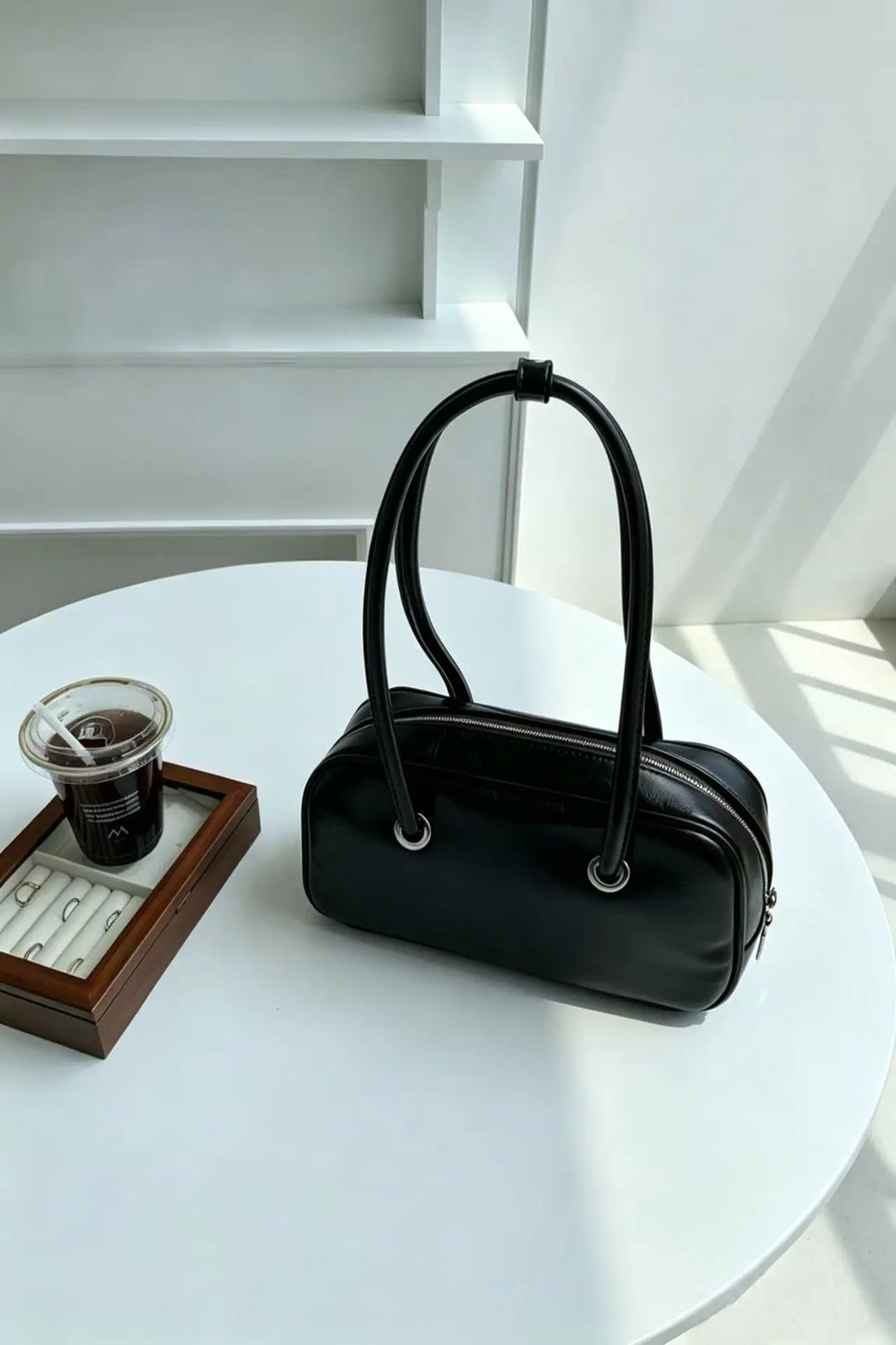 An image of a   B16882 Structured Shoulder Bag by  Mirra Masa