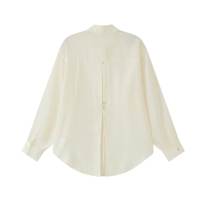 An image of a   BL0S4S6 Tencel Over-Shirt by  Mirra Masa