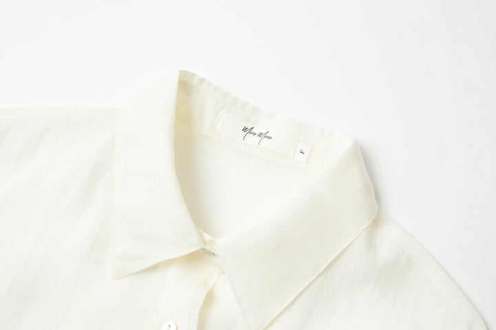 An image of a   BL0S4S6 Tencel Over-Shirt by  Mirra Masa