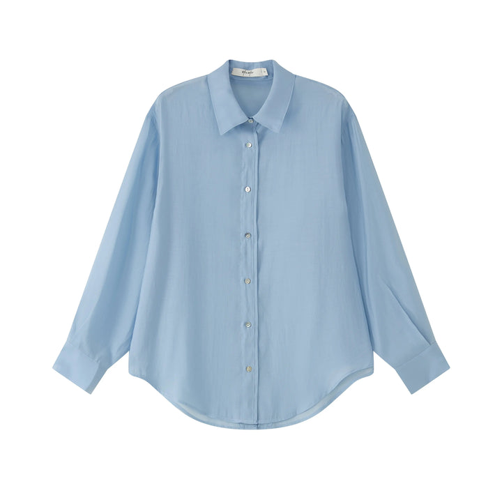 An image of a   BL0S4S6 Tencel Over-Shirt by  Mirra Masa