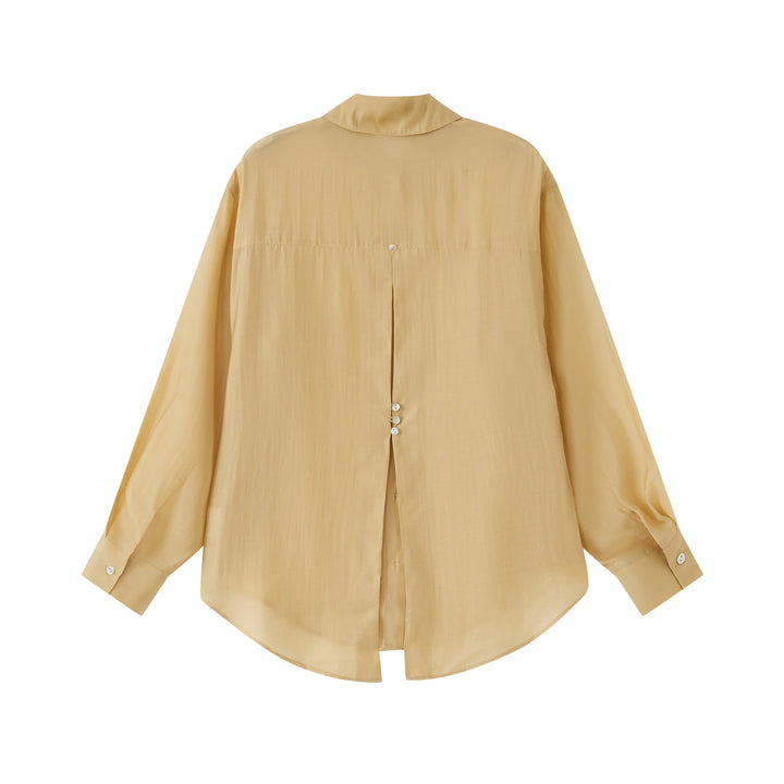 An image of a   BL0S4S6 Tencel Over-Shirt by  Mirra Masa