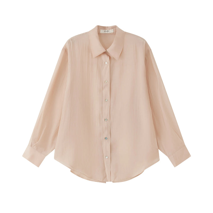 An image of a   BL0S4S6 Tencel Over-Shirt by  Mirra Masa