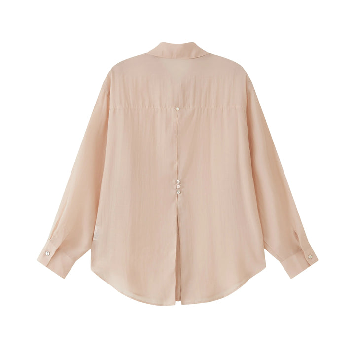 An image of a   BL0S4S6 Tencel Over-Shirt by  Mirra Masa