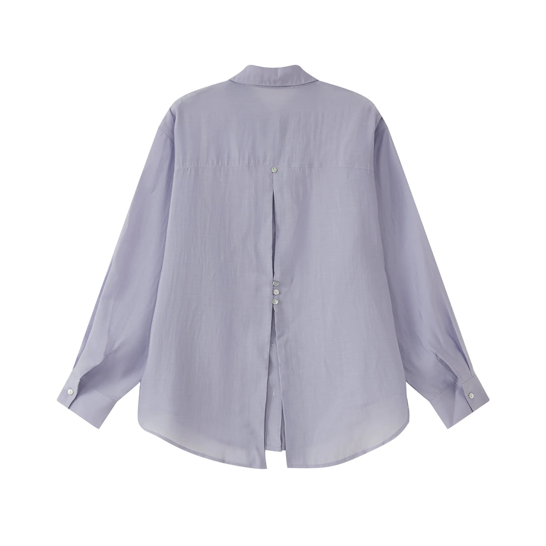 An image of a   BL0S4S6 Tencel Over-Shirt by  Mirra Masa