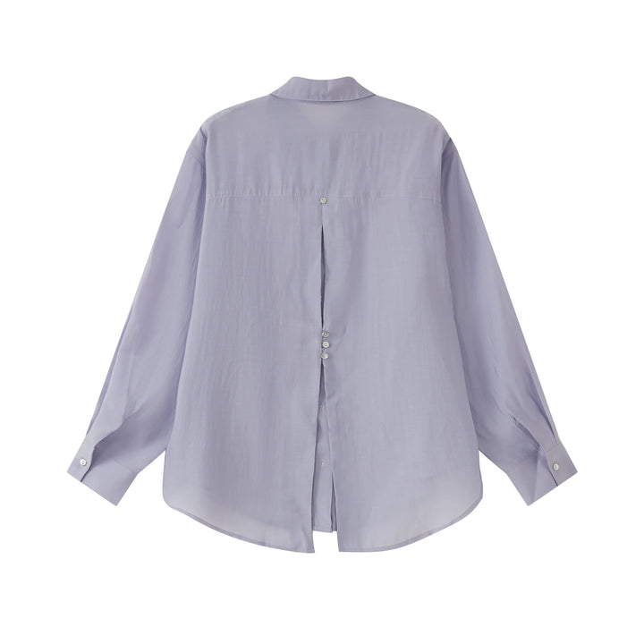 An image of a   BL0S4S6 Tencel Over-Shirt by  Mirra Masa