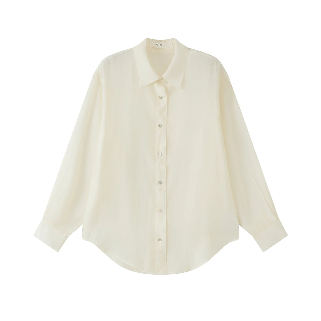 An image of a   BL0S4S6 Tencel Over-Shirt by  Mirra Masa