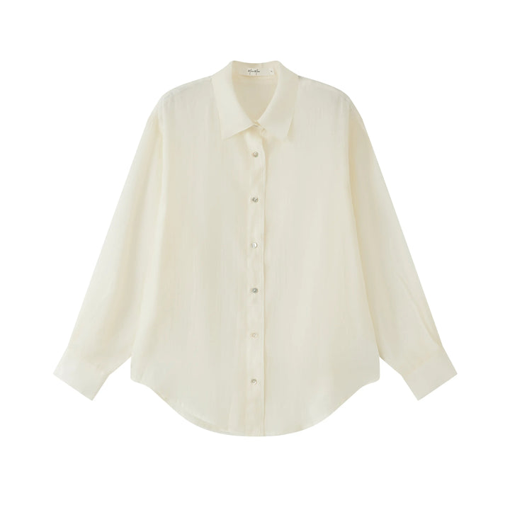 An image of a   BL0S4S6 Tencel Over-Shirt by  Mirra Masa