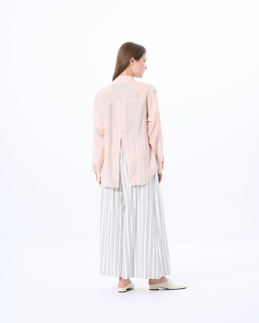 An image of a   BL0S4S6 Tencel Over-Shirt by  Mirra Masa