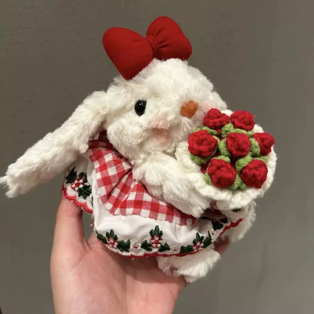 An image of a   Blossom Bow Bunny Bag & Key Charm by  Mirra Masa