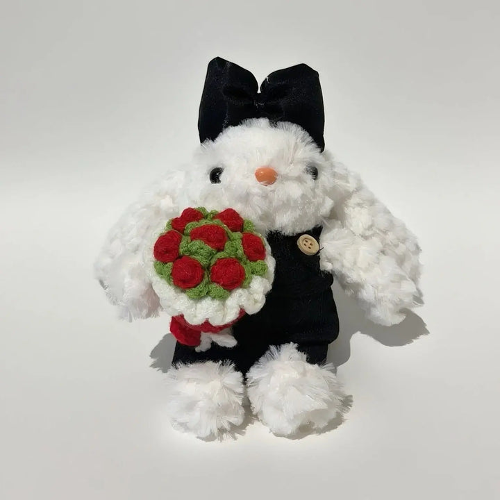 An image of a   Blossom Bow Bunny Bag & Key Charm by  Mirra Masa