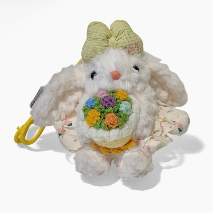 An image of a   Blossom Bow Bunny Bag & Key Charm by  Mirra Masa