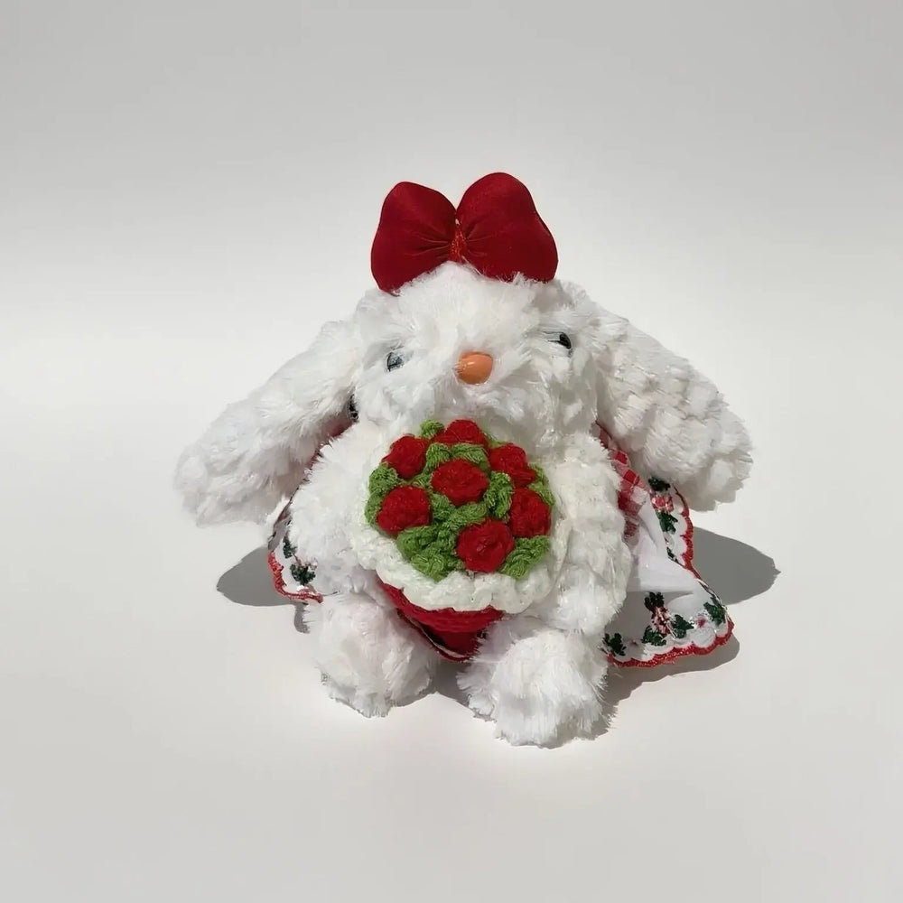 An image of a   Blossom Bow Bunny Bag & Key Charm by  Mirra Masa