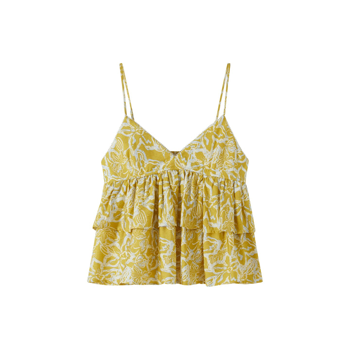 An image of a   CM36UM6 Ruffled Cami Top by  Mirra Masa