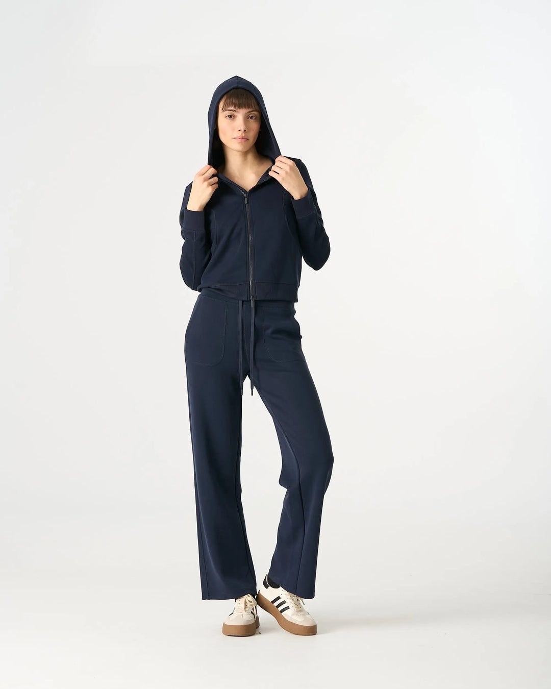 An image of a   CT3K3S6 Soft-Touch Full-Zip Hoodie by  Mirra Masa