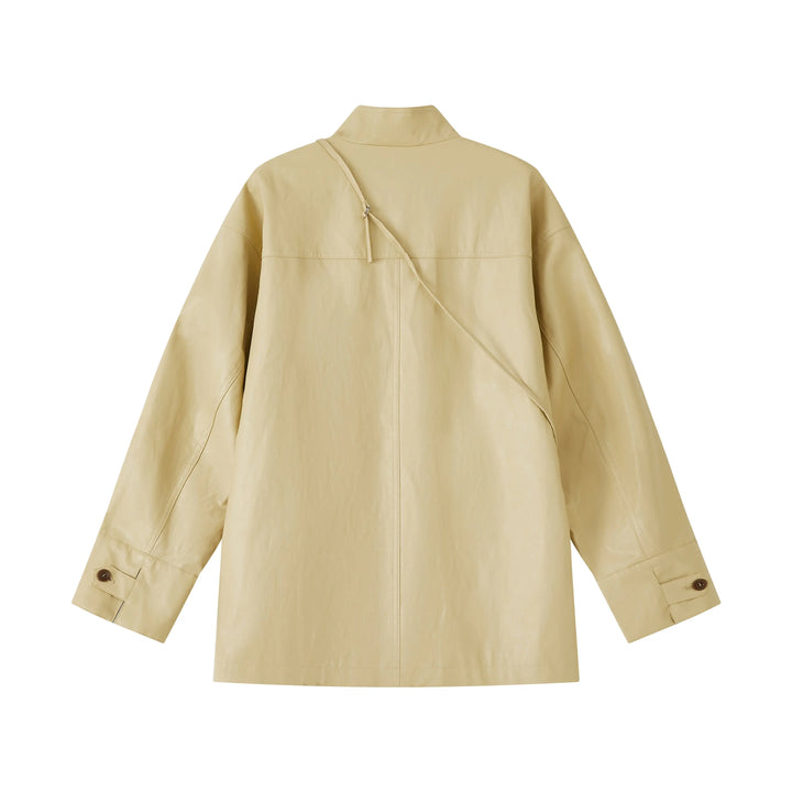 An image of a   CTM59S6 Vegan Leather Jacket by  Mirra Masa
