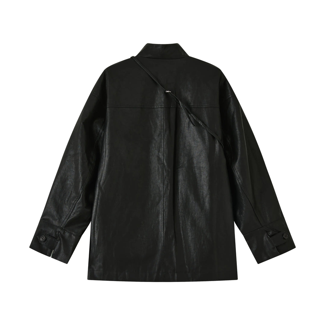 An image of a   CTM59S6 Vegan Leather Jacket by  Mirra Masa