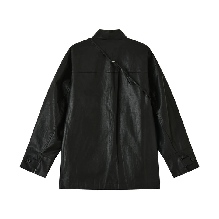 An image of a   CTM59S6 Vegan Leather Jacket by  Mirra Masa