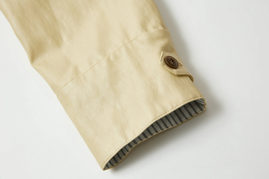 An image of a   CTM59S6 Vegan Leather Jacket by  Mirra Masa