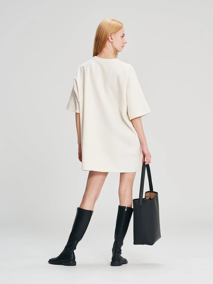 An image of a   D5392 Oversized Long T-Shirt by  Mirra Masa