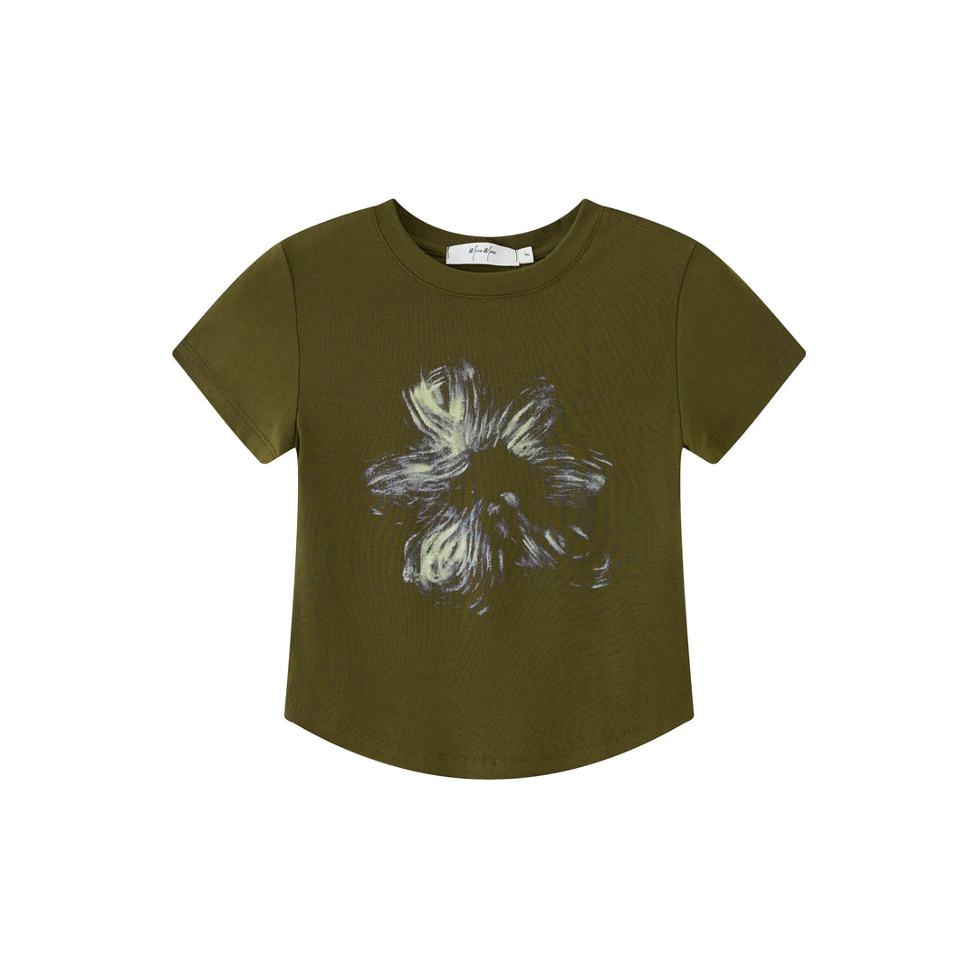 An image of a  Khaki-Green-One-Size D6302 T-Shirt by  Mirra Masa