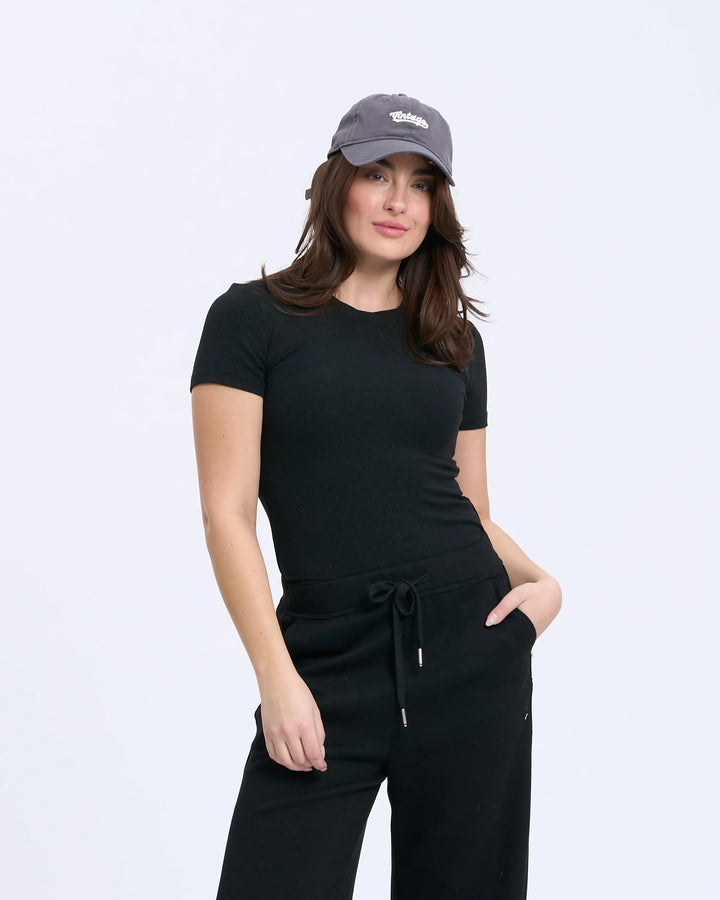 An image of a  Black-Medium D6637 Basic T-Shirt by  Mirra Masa