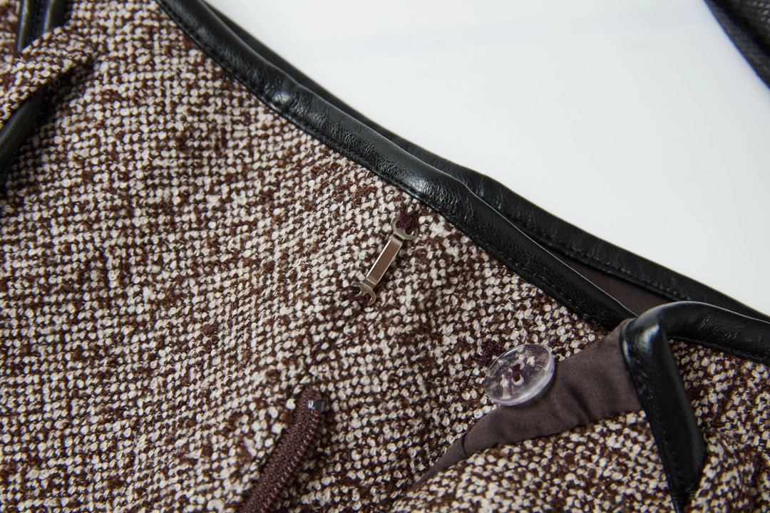 An image of a   DK013S Shorts with Vegan Leather Belt by  Mirra Masa
