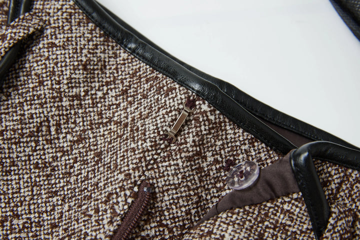 An image of a   DK013S Shorts with Vegan Leather Belt by  Mirra Masa