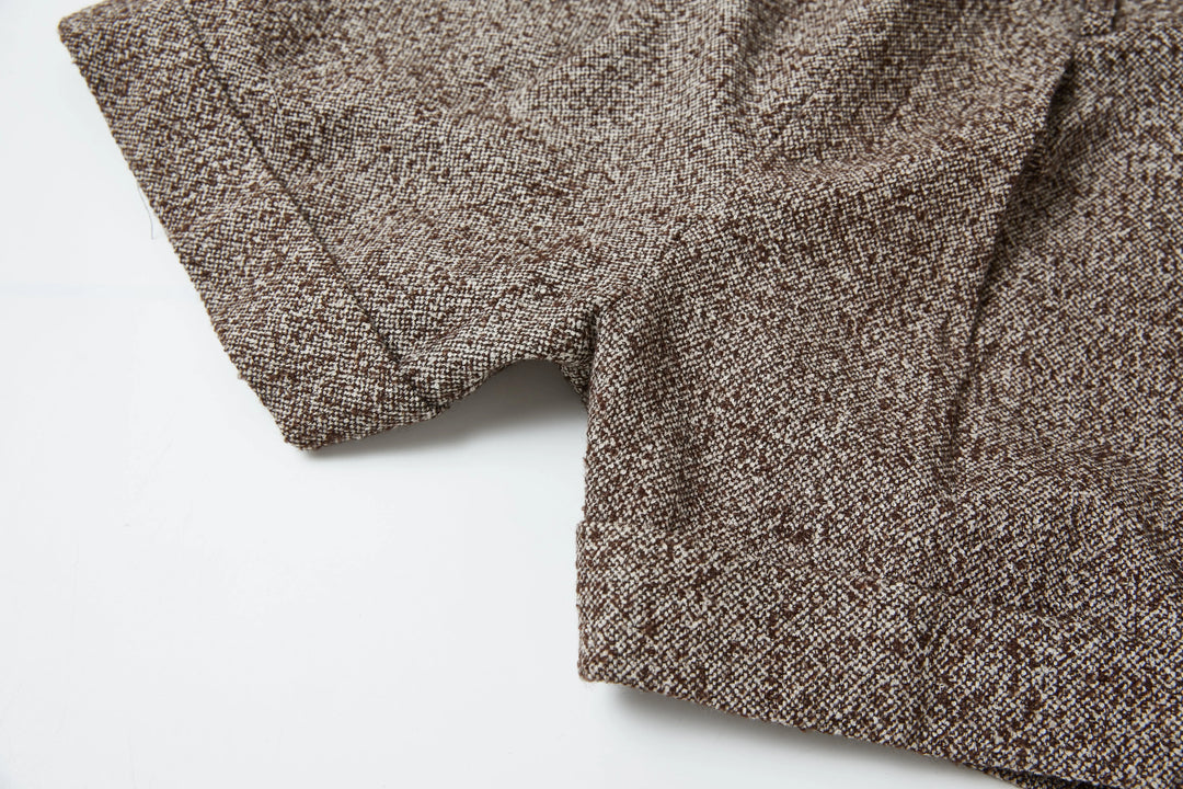 An image of a   DK013S Shorts with Vegan Leather Belt by  Mirra Masa