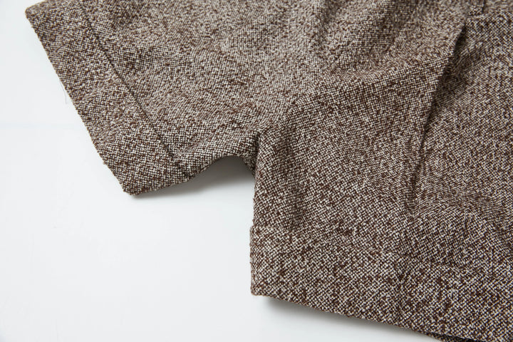 An image of a   DK013S Shorts with Vegan Leather Belt by  Mirra Masa