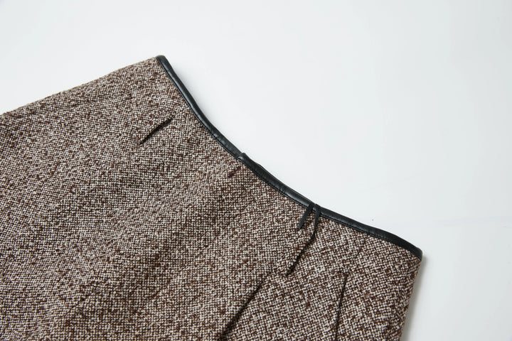 An image of a   DK013S Shorts with Vegan Leather Belt by  Mirra Masa