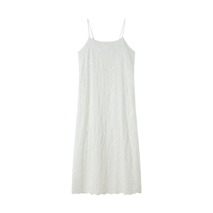 An image of a   DR31ZM6 Laced Slip Dress by  Mirra Masa