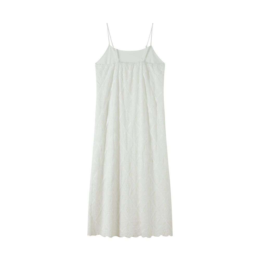 An image of a   DR31ZM6 Laced Slip Dress by  Mirra Masa