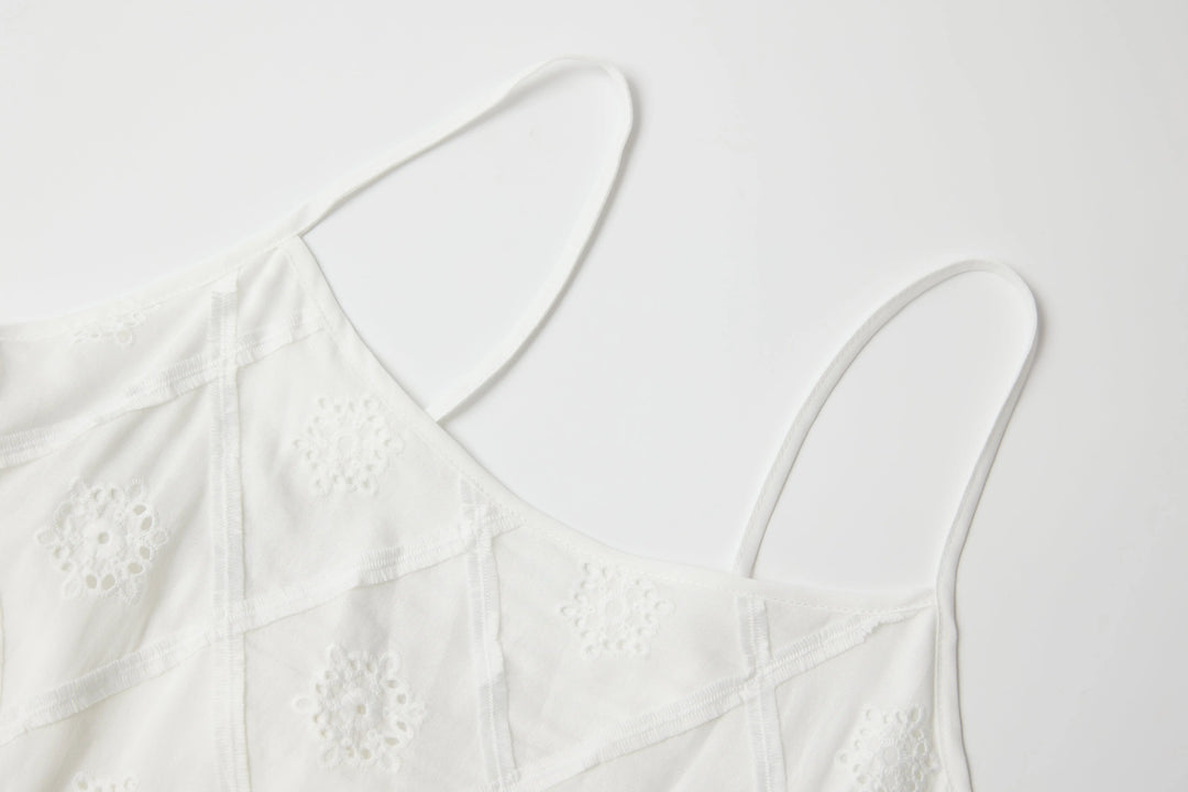 An image of a   DR31ZM6 Laced Slip Dress by  Mirra Masa