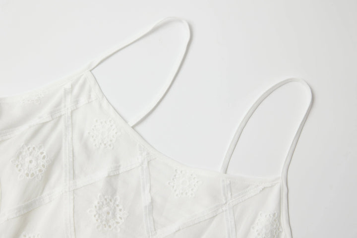 An image of a   DR31ZM6 Laced Slip Dress by  Mirra Masa