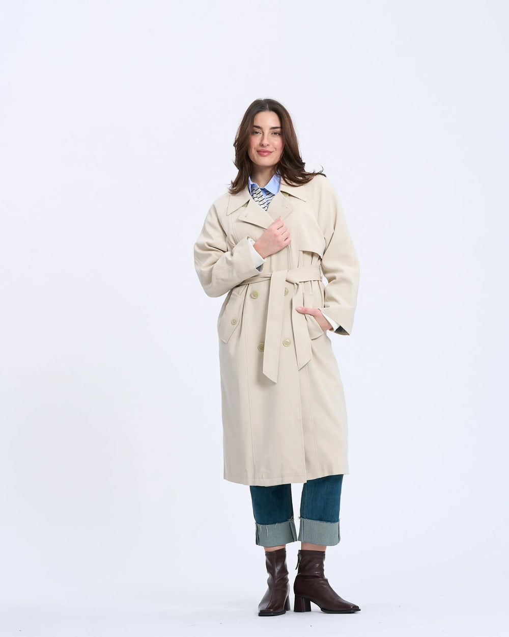 An image of a   FY004S Classic Trench by  Mirra Masa