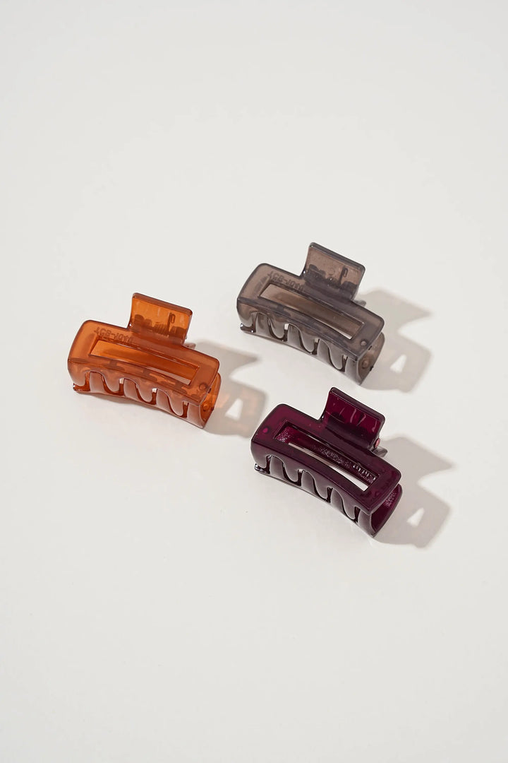 An image of a   Geo Glossy Mini Hair Claws by  Mirra Masa