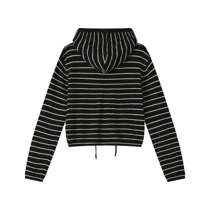 An image of a   HD6I5S6 Wool Blend Sheer Hoodie by  Mirra Masa