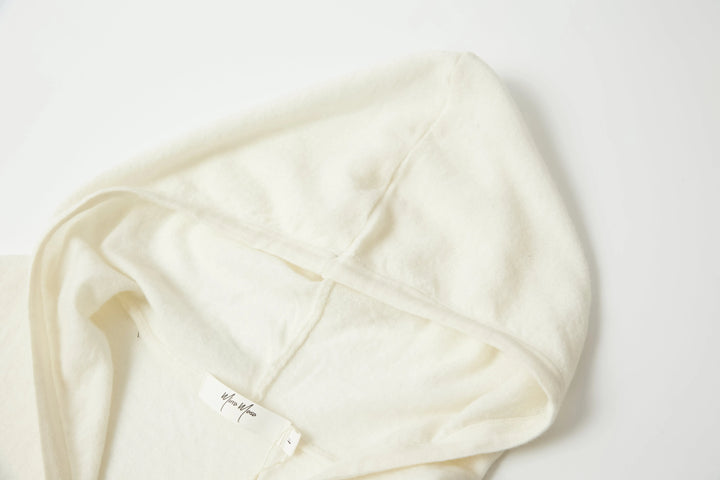An image of a   HD6I5S6 Wool Blend Sheer Hoodie by  Mirra Masa