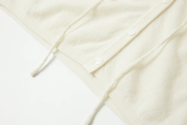 An image of a   HD6I5S6 Wool Blend Sheer Hoodie by  Mirra Masa