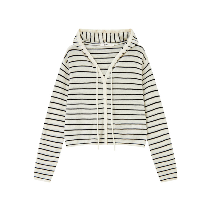 An image of a   HD6I5S6 Wool Blend Sheer Hoodie by  Mirra Masa