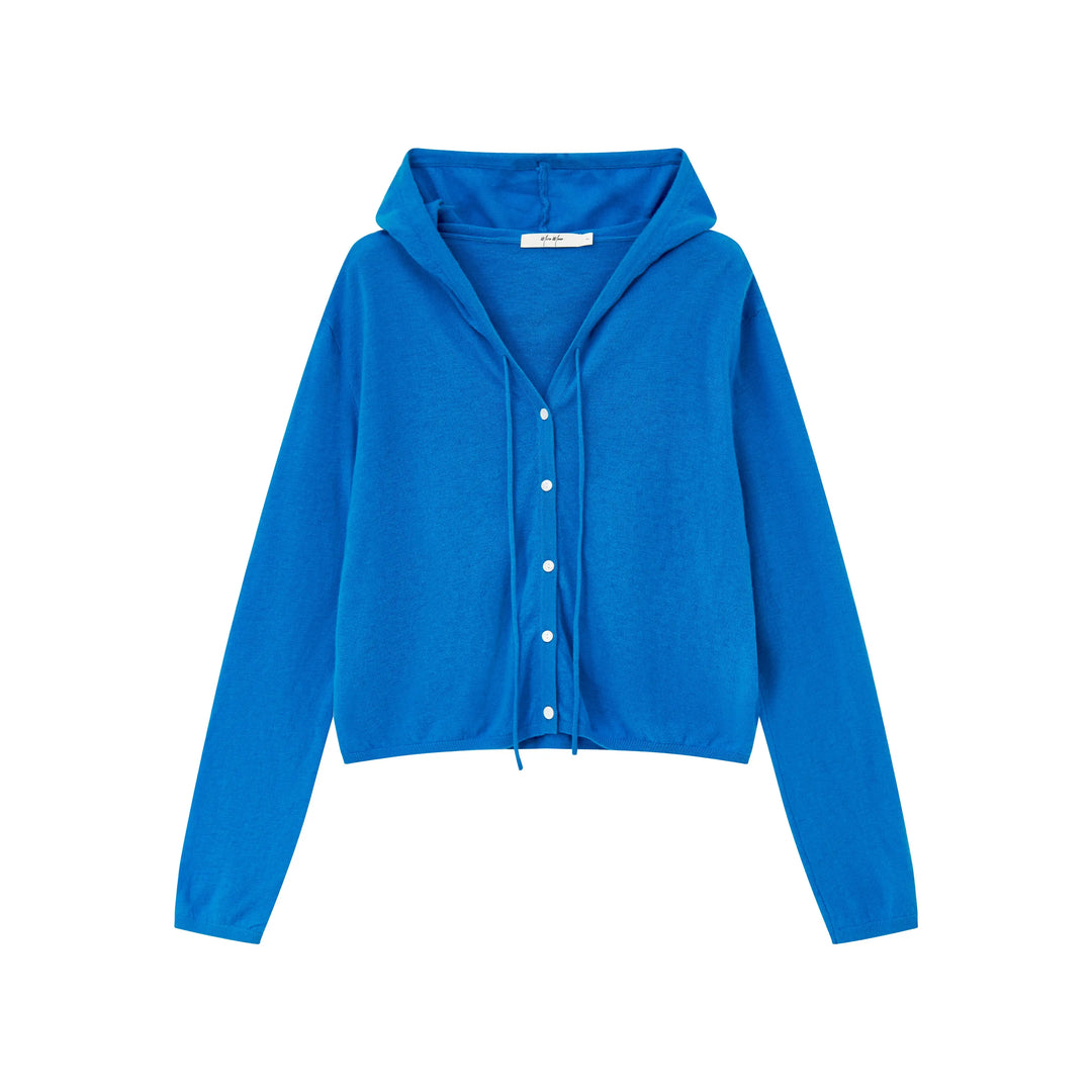 An image of a   HD6I5S6 Wool Blend Sheer Hoodie by  Mirra Masa